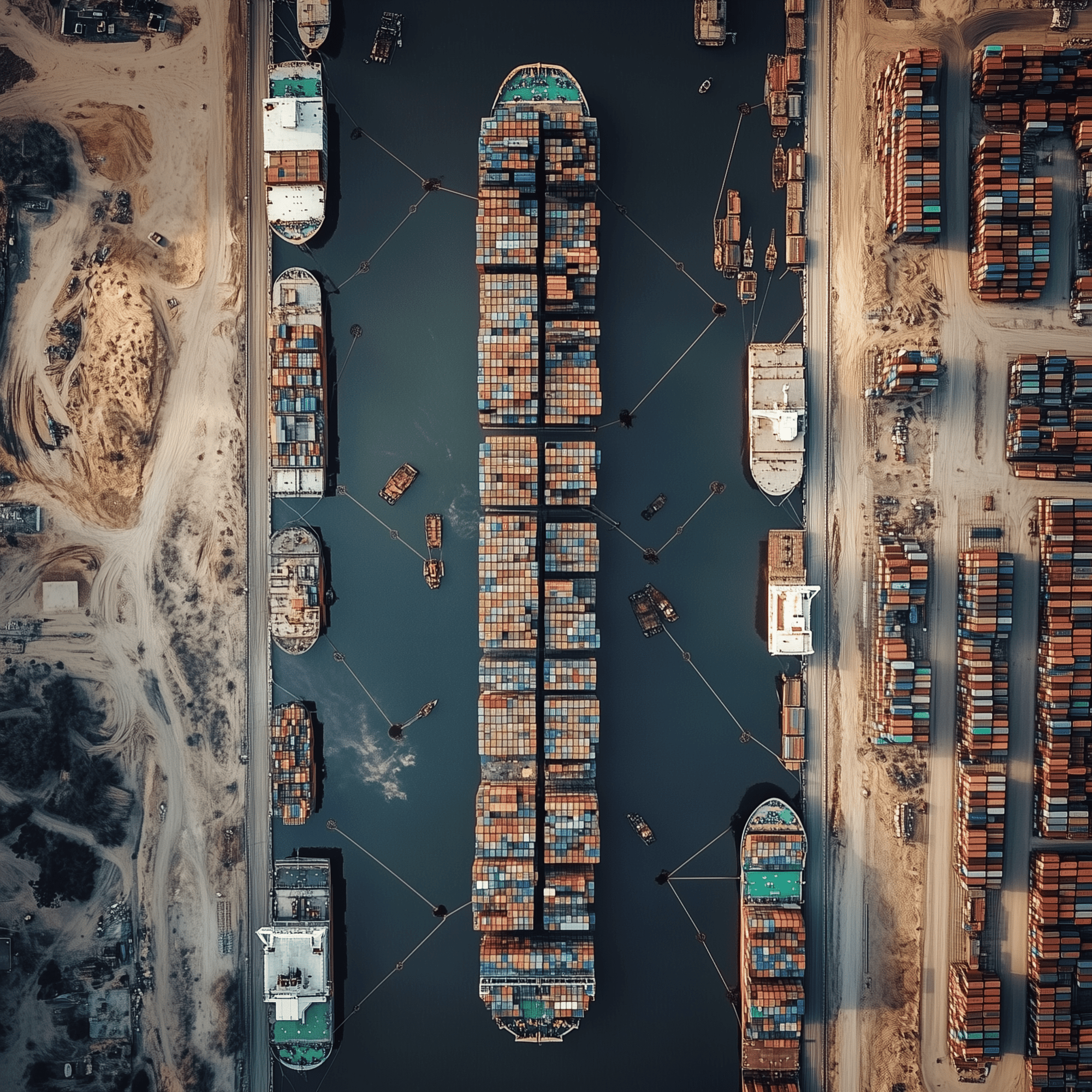 sebast1an_A_dramatic_aerial_view_of_a_congested_shipping_canal__b75f94a3-4232-4e92-9099-e5d53d103d74-min
